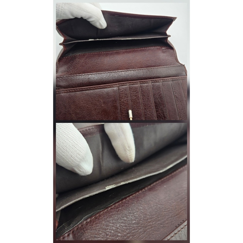 Gucci GG Monogram Jackie Bamboo Piston Clasp Long Wallet Brown Canvas 208566 - Picture 9 of 11